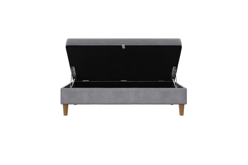 Fotpall/pall Lilly Ljusgrå, Sammet/Trä/Plast - Ljusgrå, Sammet/Trä/Plast - Möbler - Stolar & fåtöljer - Pall & puff - Fotpall