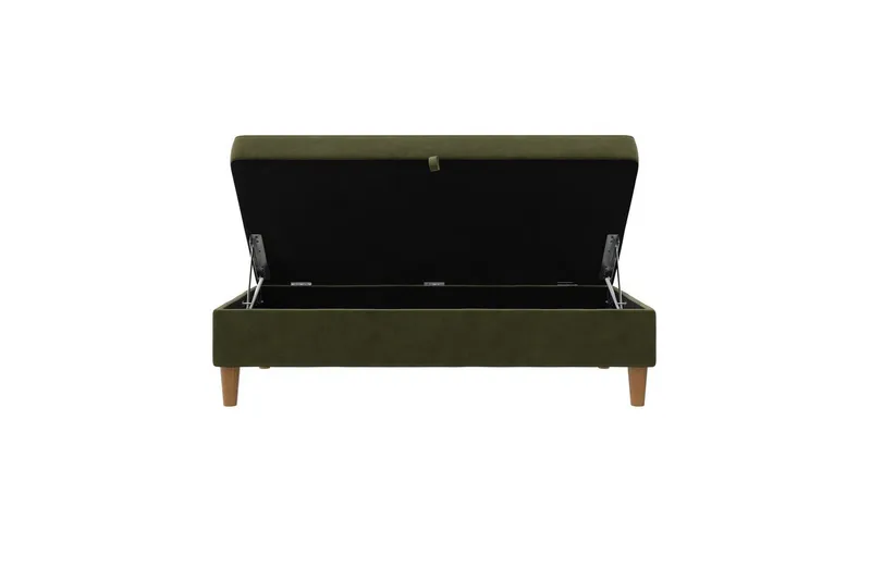 Fotpall/pall Lilly Olivgrön, Sammet/Trä/Plast - Olivgrön, Sammet/Trä/Plast - Möbler - Stolar & fåtöljer - Pall & puff - Fotpall