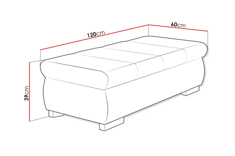 Gamal Fotpall 60 cm - Beige - Möbler - Stolar & fåtöljer - Pall & puff - Fotpall