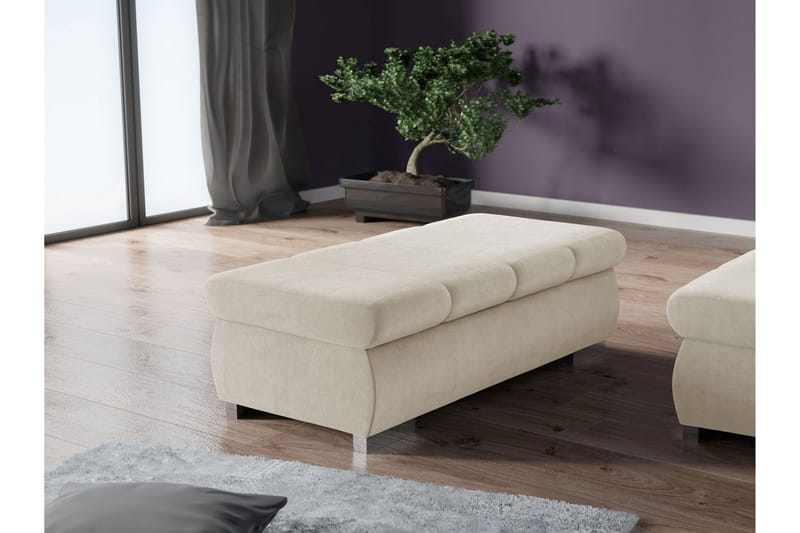 Gamal Fotpall 60 cm - Beige - Möbler - Stolar & fåtöljer - Pall & puff - Fotpall