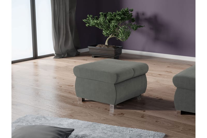 Gamal Fotpall 60 cm - Grå - Möbler - Stolar & fåtöljer - Pall & puff - Fotpall