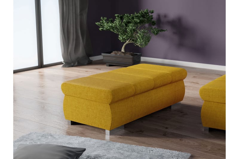 Gamal Fotpall 60 cm - Gul - Möbler - Stolar & fåtöljer - Pall & puff - Fotpall