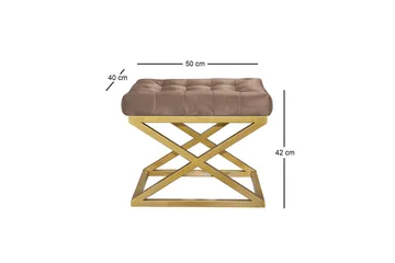 Gillie Sittpuff 40 cm - Guld/Brun - Möbler - Stolar & fåtöljer - Pall & puff - Sittpuff