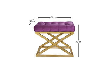 Gillie Sittpuff 40 cm - Guld/Purple - Möbler - Stolar & fåtöljer - Pall & puff - Sittpuff