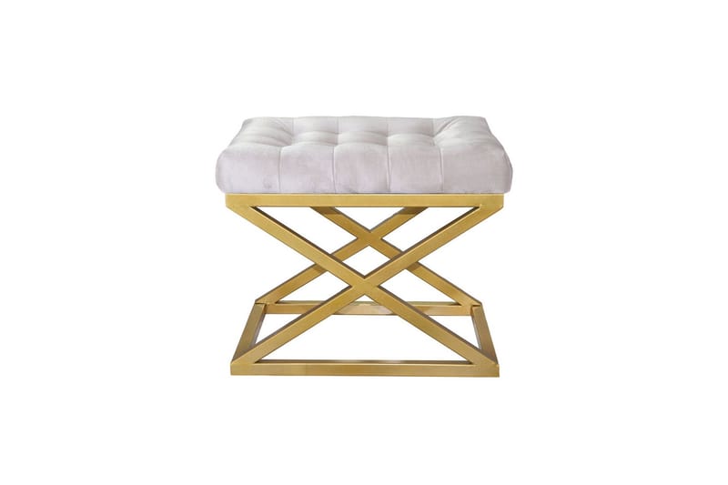 Gillie Sittpuff 40 cm - Guld/Vit - Möbler - Stolar & fåtöljer - Pall & puff - Sittpuff
