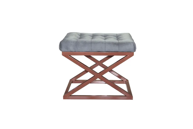 Gillie Sittpuff 40 cm, Koppar/Grå