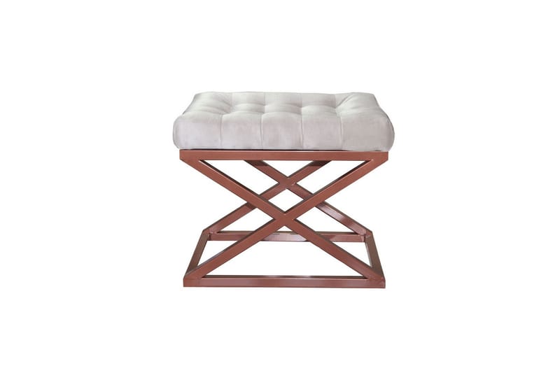 Gillie Sittpuff 40 cm, Koppar/Vit