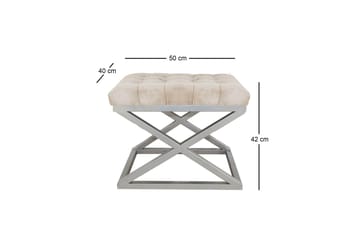 Gillie Sittpuff 40 cm - Silver/Cream - Möbler - Stolar & fåtöljer - Pall & puff - Sittpuff