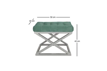 Gillie Sittpuff 40 cm - Silver/Grön - Möbler - Stolar & fåtöljer - Pall & puff - Sittpuff