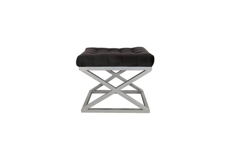 Gillie Sittpuff 40 cm - Silver/Svart - Möbler - Stolar & fåtöljer - Pall & puff - Sittpuff