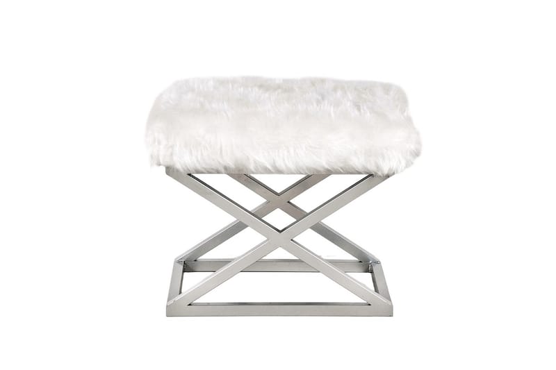 Gillie Sittpuff 40 cm - Silver/Vit - Möbler - Stolar & fåtöljer - Pall & puff - Sittpuff