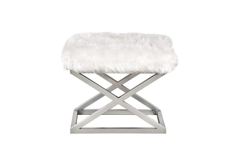 Gillie Sittpuff 40 cm, Silver/Vit