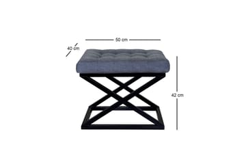 Gillie Sittpuff 40 cm - Svart/Blå - Möbler - Stolar & fåtöljer - Pall & puff - Sittpuff