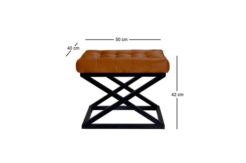 Gillie Sittpuff 40 cm - Svart/Brun - Möbler - Stolar & fåtöljer - Pall & puff - Sittpuff