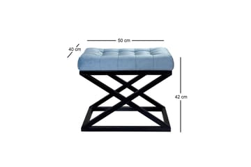 Gillie Sittpuff 40 cm - Svart/Turkos - Möbler - Stolar & fåtöljer - Pall & puff - Sittpuff
