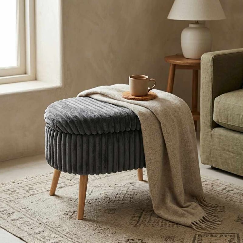 Heba Sittpuff med förvaring 60 cm - Möbler - Stolar & fåtöljer - Pall & puff - Sittpuff