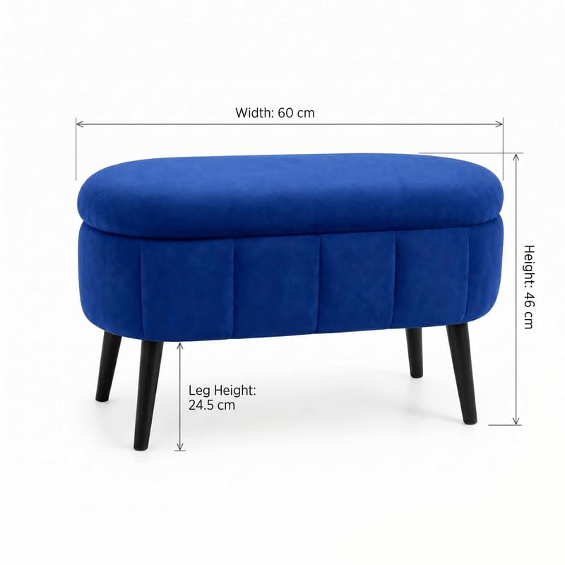 Heba Sittpuff med förvaring 60 cm - Möbler - Stolar & fåtöljer - Pall & puff - Sittpuff