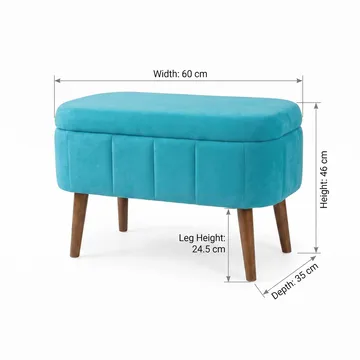 Heba Sittpuff med förvaring 60 cm - Möbler - Stolar & fåtöljer - Pall & puff - Sittpuff - Sittpuff med förvaring