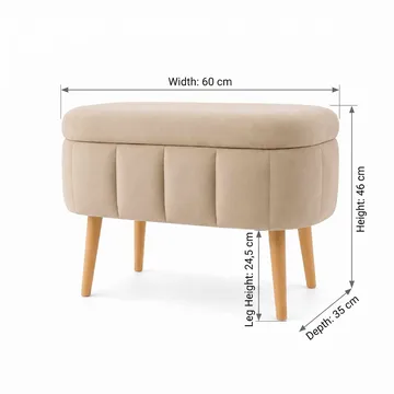 Heba Sittpuff med förvaring 60 cm - Möbler - Stolar & fåtöljer - Pall & puff - Sittpuff - Sittpuff med förvaring