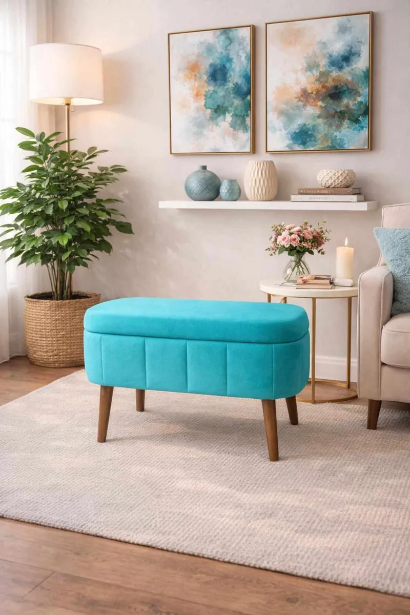Heba Sittpuff med förvaring 60 cm - Möbler - Stolar & fåtöljer - Pall & puff - Sittpuff