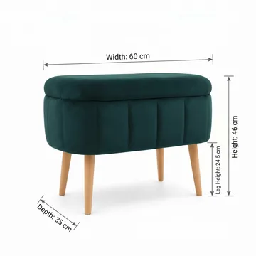 Heba Sittpuff med förvaring 60 cm - Möbler - Stolar & fåtöljer - Pall & puff - Sittpuff - Sittpuff med förvaring