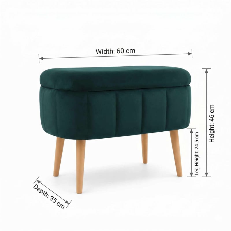 Heba Sittpuff med förvaring 60 cm - Möbler - Stolar & fåtöljer - Pall & puff - Sittpuff