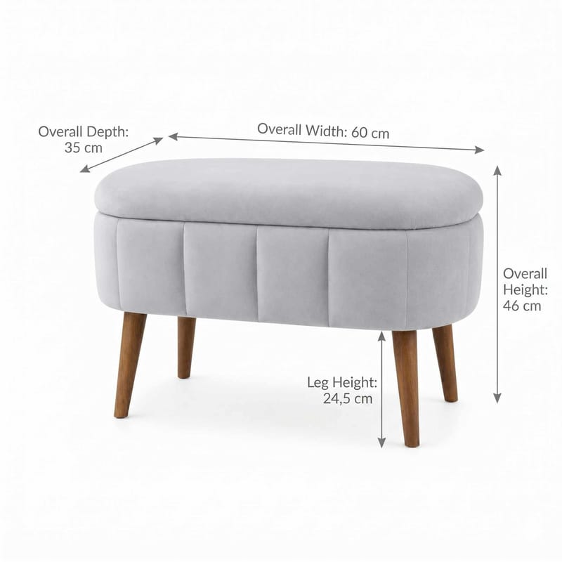 Heba Sittpuff med förvaring 60 cm - Möbler - Stolar & fåtöljer - Pall & puff - Sittpuff