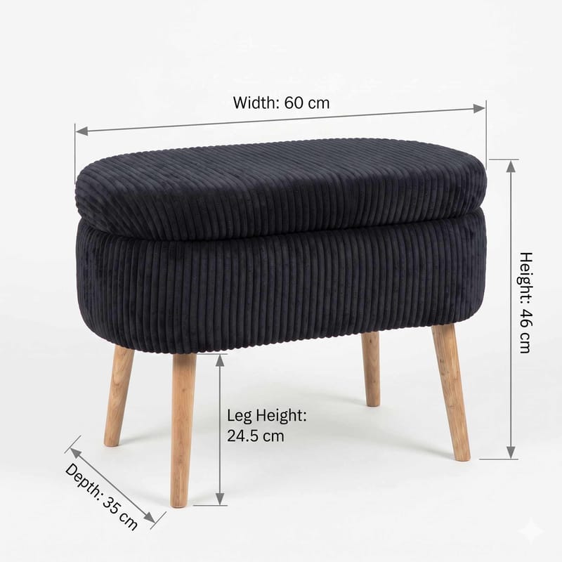 Heba Sittpuff med förvaring 60 cm - Möbler - Stolar & fåtöljer - Pall & puff - Sittpuff