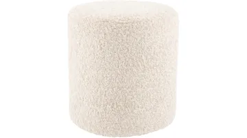 House Puff 35 cm Rund Teddy - Vit - Möbler - Stolar & fåtöljer - Pall & puff - Sittpuff