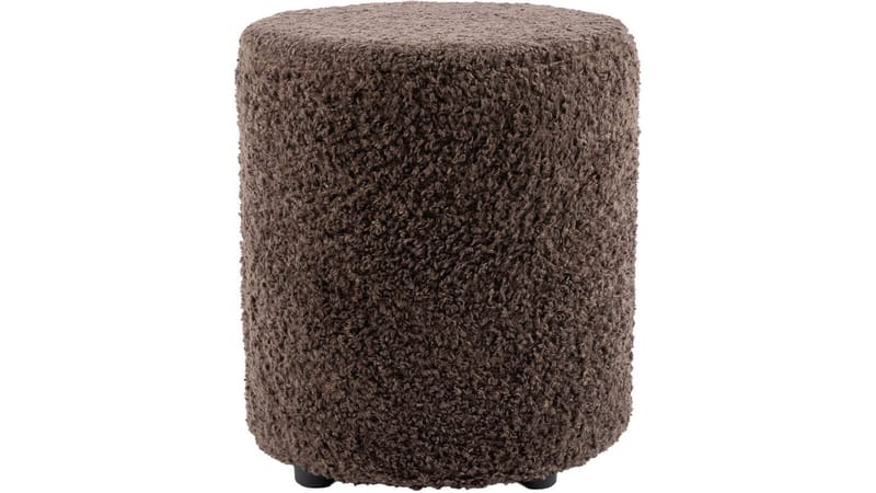 House Puff 40 cm Rund Teddy, Brun