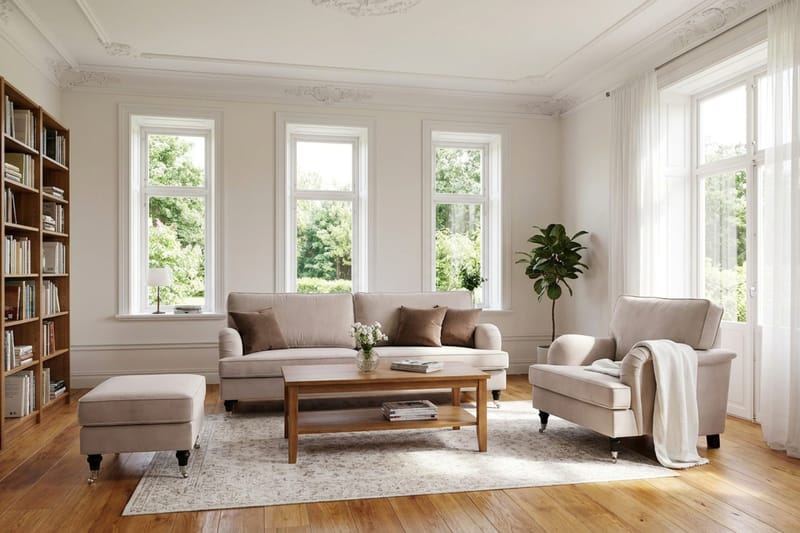 Howard Classic Fotpall - Beige - Möbler - Stolar & fåtöljer - Pall & puff - Fotpall