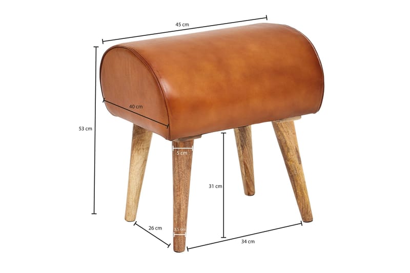 Hyzy Sittpall - Brun - Möbler - Stolar & fåtöljer - Pall & puff - Fotpall