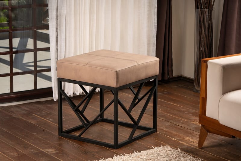 Koza Sittpall - Beige/Svart - Möbler - Stolar & fåtöljer - Pall & puff