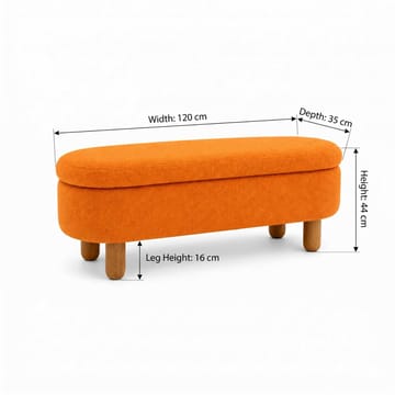 Kumail Sittpuff med förvaring 120 cm - Möbler - Stolar & fåtöljer - Pall & puff - Sittpuff - Sittpuff med förvaring