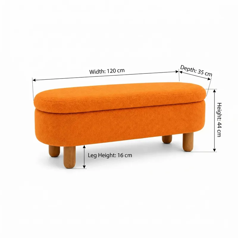 Kumail Sittpuff med förvaring 120 cm - Möbler - Stolar & fåtöljer - Pall & puff - Sittpuff