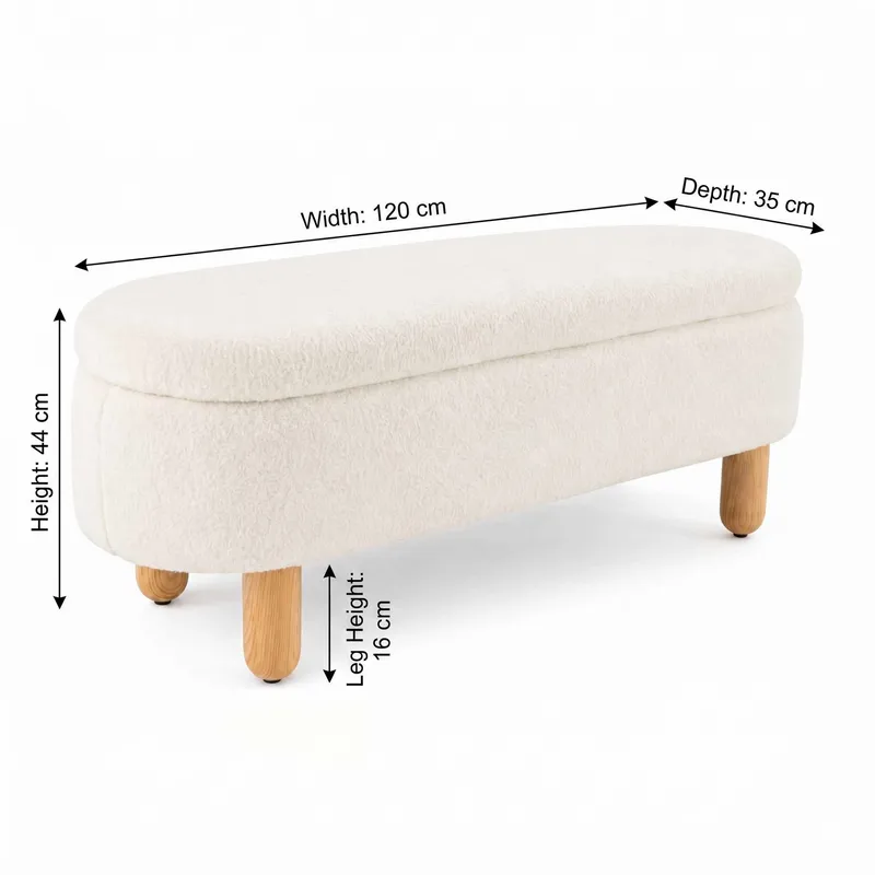 Kumail Sittpuff med förvaring 120 cm - Möbler - Stolar & fåtöljer - Pall & puff - Sittpuff