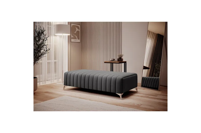 Laurece Fotpall 132 cm - Mörkgrå - Möbler - Stolar & fåtöljer - Pall & puff - Fotpall