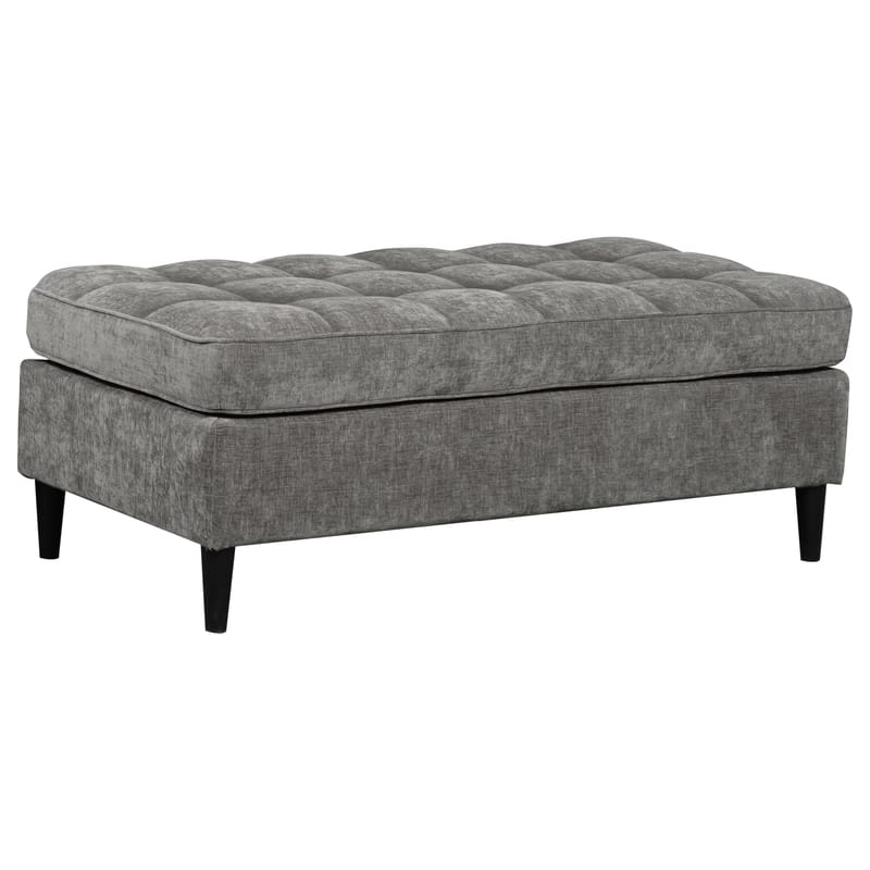 Lindhus Fotpall 120 cm i chenille, grå