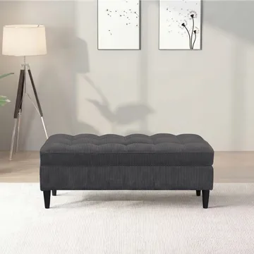 Lindhus Fotpall 120 cm i manchester - Antracit - Möbler - Stolar & fåtöljer - Pall & puff - Sittpuff