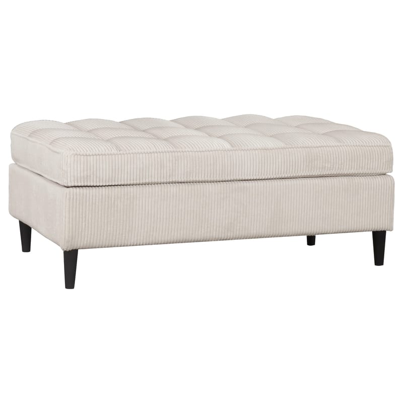 Lindhus Fotpall 120 cm i manchester, gräddvit