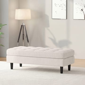 Lindhus Fotpall 120 cm i manchester - gräddvit - Möbler - Stolar & fåtöljer - Pall & puff - Sittpuff