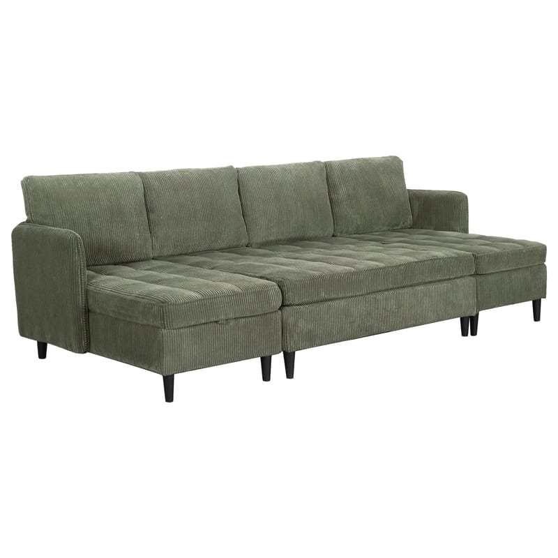 Lindhus Fotpall 120 cm i manchester - grön - Möbler - Stolar & fåtöljer - Pall & puff - Sittpuff