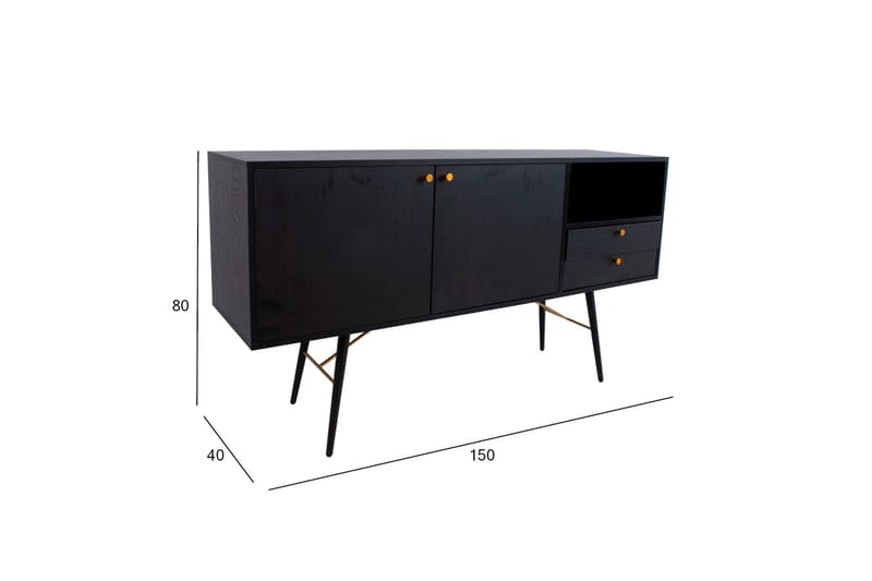 Luxemburg Byrö Svart/Koppar - Förvaring - Förvaringsmöbler - Sideboard & skänk