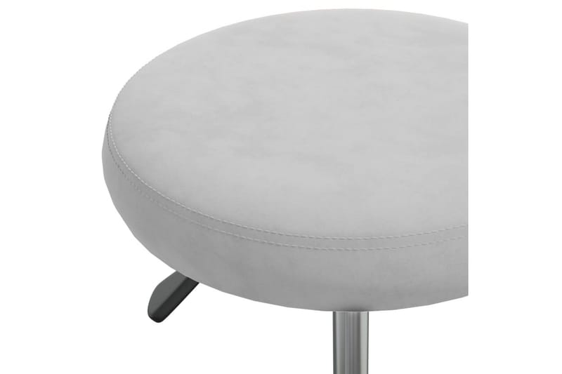 Massagepall ljusgrå sammet - Grå - Möbler - Stolar & fåtöljer - Pall & puff