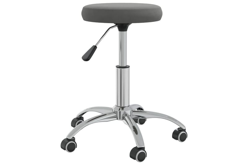 Massagepall mörkgrå sammet - Grå - Möbler - Stolar & fåtöljer - Pall & puff