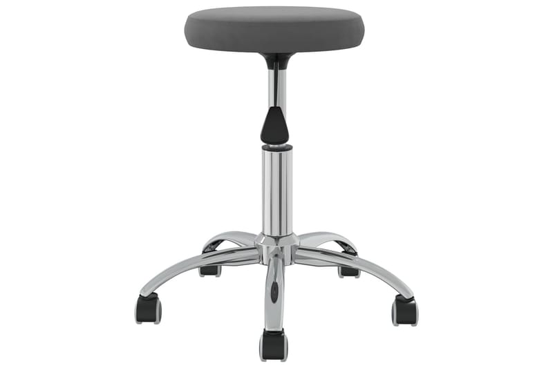 Massagepall mörkgrå sammet - Grå - Möbler - Stolar & fåtöljer - Pall & puff