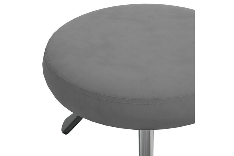Massagepall mörkgrå sammet - Grå - Möbler - Stolar & fåtöljer - Pall & puff