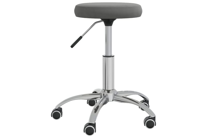 Massagepall mörkgrå sammet - Grå - Möbler - Stolar & fåtöljer - Pall & puff