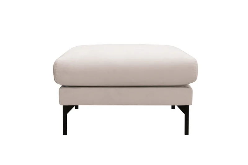 Menard Fotpall i Sammet - Beige - Möbler - Stolar & fåtöljer - Pall & puff - Fotpall