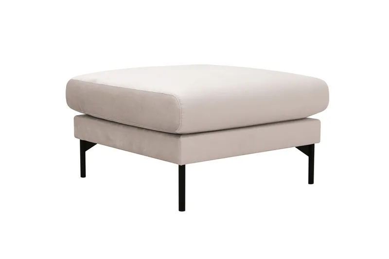 Menard Fotpall i Sammet - Beige - Möbler - Stolar & fåtöljer - Pall & puff - Fotpall